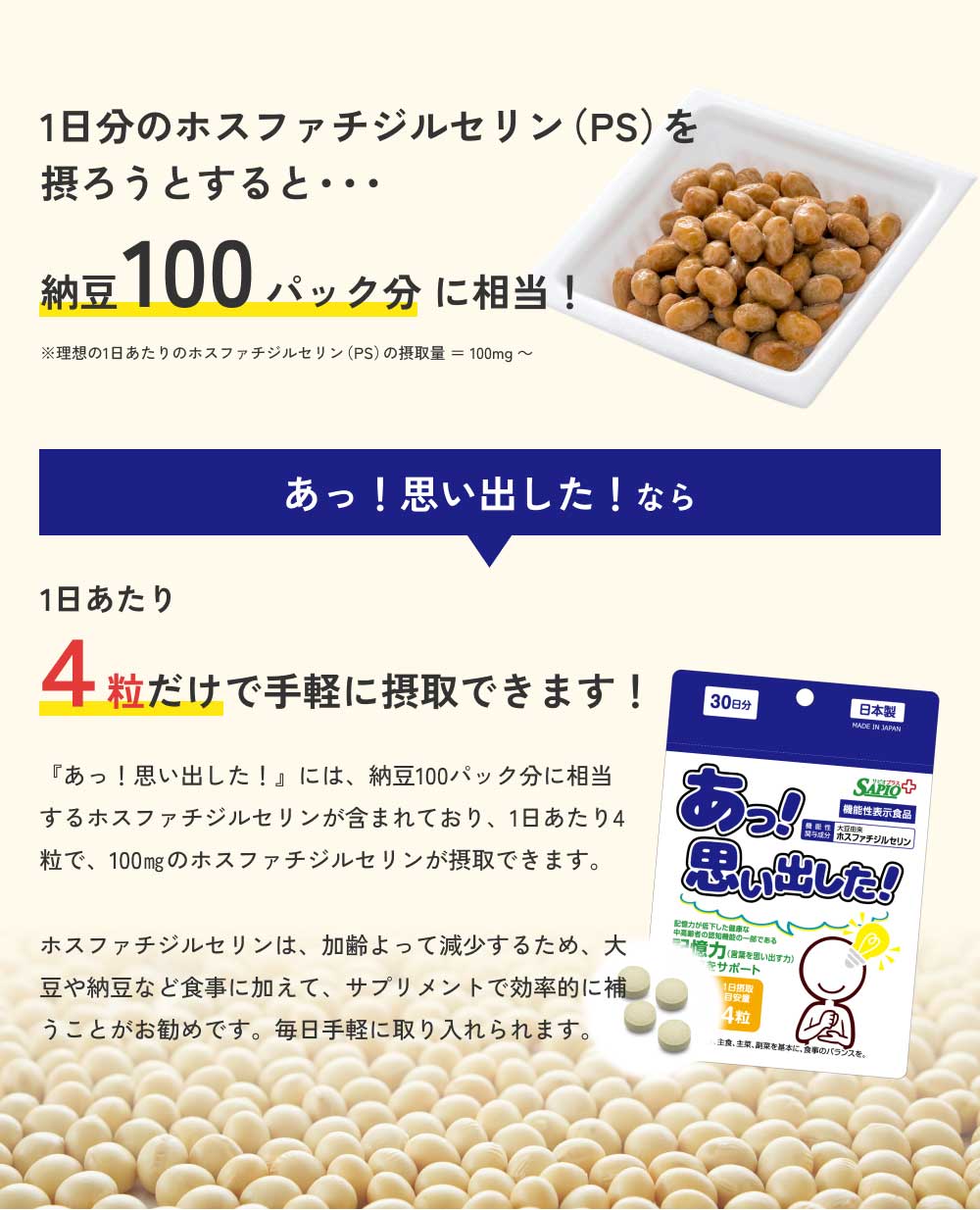 納豆100パック分に相当